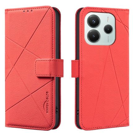 Geometric Pattern RFID Leather Phone Case, For Xiaomi Poco M7 Pro 5G, For Xiaomi Poco X6 Pro, For Xiaomi 13T, For Xiaomi Poco F5 5G