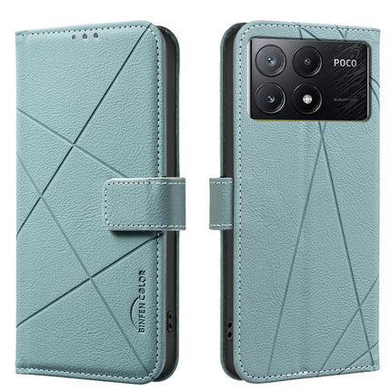 Geometric Pattern RFID Leather Phone Case, For Xiaomi Poco M7 Pro 5G, For Xiaomi Poco X6 Pro, For Xiaomi 13T, For Xiaomi Poco F5 5G