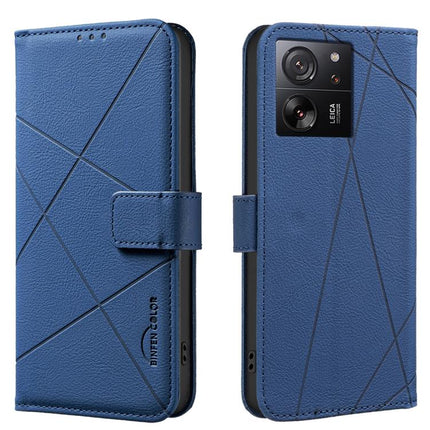 Geometric Pattern RFID Leather Phone Case, For Xiaomi Poco M7 Pro 5G, For Xiaomi Poco X6 Pro, For Xiaomi 13T, For Xiaomi Poco F5 5G