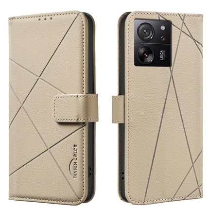 Geometric Pattern RFID Leather Phone Case, For Xiaomi Poco M7 Pro 5G, For Xiaomi Poco X6 Pro, For Xiaomi 13T, For Xiaomi Poco F5 5G