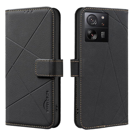 Geometric Pattern RFID Leather Phone Case, For Xiaomi Poco M7 Pro 5G, For Xiaomi Poco X6 Pro, For Xiaomi 13T, For Xiaomi Poco F5 5G