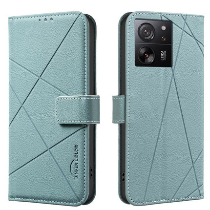 Geometric Pattern RFID Leather Phone Case, For Xiaomi Poco M7 Pro 5G, For Xiaomi Poco X6 Pro, For Xiaomi 13T, For Xiaomi Poco F5 5G