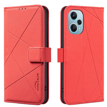 Geometric Pattern RFID Leather Phone Case, For Xiaomi Poco M7 Pro 5G, For Xiaomi Poco X6 Pro, For Xiaomi 13T, For Xiaomi Poco F5 5G