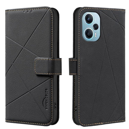 Geometric Pattern RFID Leather Phone Case, For Xiaomi Poco M7 Pro 5G, For Xiaomi Poco X6 Pro, For Xiaomi 13T, For Xiaomi Poco F5 5G