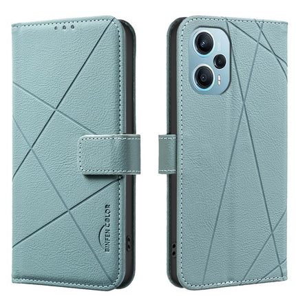 Geometric Pattern RFID Leather Phone Case, For Xiaomi Poco M7 Pro 5G, For Xiaomi Poco X6 Pro, For Xiaomi 13T, For Xiaomi Poco F5 5G