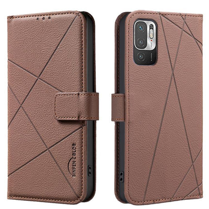 Geometric Pattern RFID Leather Phone Case, For Xiaomi Poco C55, For Xiaomi Poco X5 Pro, For Xiaomi Poco X5, For Xiaomi Poco M3 Pro