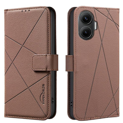 Geometric Pattern RFID Leather Phone Case, For Xiaomi 15T 5G, For Xiaomi Poco F7 5G Global, For Xiaomi Poco X7 Pro, For Xiaomi Poco C75