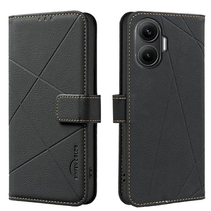 Geometric Pattern RFID Leather Phone Case, For Xiaomi 15T 5G, For Xiaomi Poco F7 5G Global, For Xiaomi Poco X7 Pro, For Xiaomi Poco C75