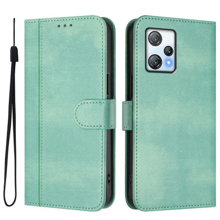 Line Splicing Buckle Retro Leather Phone Case, For Blackview A53