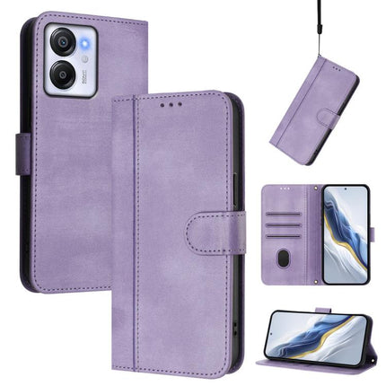 Line Splicing Buckle Retro Leather Phone Case, For Blackview Oscal Flat 2 / 2C, For Blackview Oscal Modern 8 / Color 8, For Blackview Oscal Flat 1C