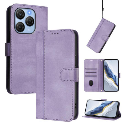 Line Splicing Buckle Retro Leather Phone Case, For Blackview Oscal Tiger 13, For Blackview Wave 8 / 8C / Oscal Flat 2, For Blackview Shark 9 5G