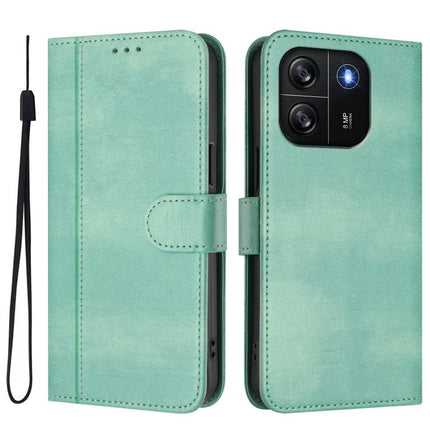 Line Splicing Buckle Retro Leather Phone Case, For Blackview Wave 6C, For Blackview Shark 8 / Oscal Tiger 12, For Blackview A52 / A52 Pro