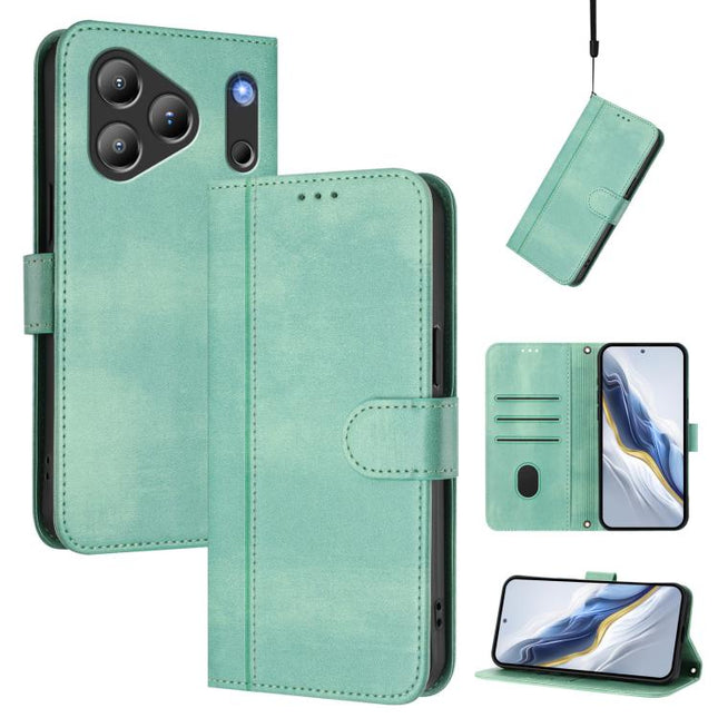 Line Splicing Buckle Retro Leather Phone Case, For Blackview Wave 7C, For Blackview Wave 10, For Blackview Shark 6