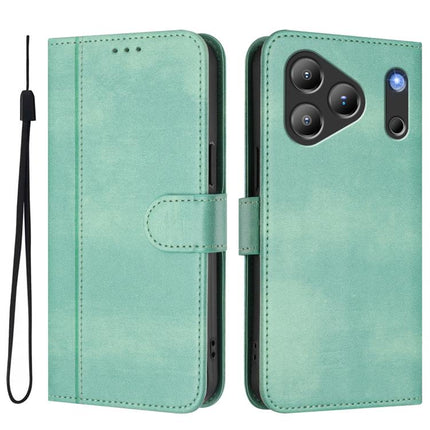 Line Splicing Buckle Retro Leather Phone Case, For Blackview Wave 7C, For Blackview Wave 10, For Blackview Shark 6
