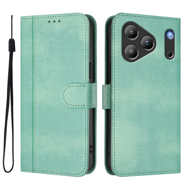 Line Splicing Buckle Retro Leather Phone Case, For Blackview Wave 7C, For Blackview Wave 10, For Blackview Shark 6