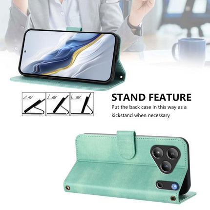 Line Splicing Buckle Retro Leather Phone Case, For Blackview Wave 7C, For Blackview Wave 10, For Blackview Shark 6