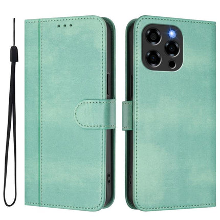 Line Splicing Buckle Retro Leather Phone Case, For Doogee Note 58 / 58 Pro, For Doogee N55 / N55 Plus