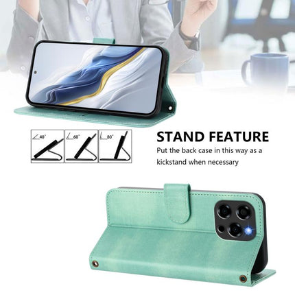 Line Splicing Buckle Retro Leather Phone Case, For Doogee Note 58 / 58 Pro, For Doogee N55 / N55 Plus