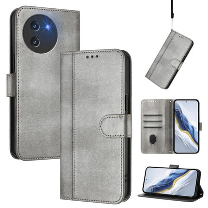 Line Splicing Buckle Retro Leather Phone Case, For Doogee Note 56 / Note 56 Pro, For Doogee N60 Pro, For Doogee Note 59 / 59 Pro