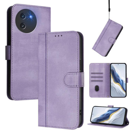 Line Splicing Buckle Retro Leather Phone Case, For Doogee Note 56 / Note 56 Pro, For Doogee N60 Pro, For Doogee Note 59 / 59 Pro