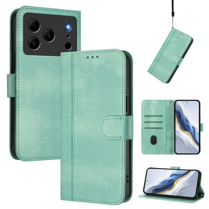 Line Splicing Buckle Retro Leather Phone Case, For Doogee Note 56 / Note 56 Pro, For Doogee N60 Pro, For Doogee Note 59 / 59 Pro