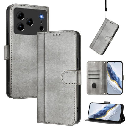 Line Splicing Buckle Retro Leather Phone Case, For Doogee Note 56 / Note 56 Pro, For Doogee N60 Pro, For Doogee Note 59 / 59 Pro