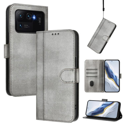 Line Splicing Buckle Retro Leather Phone Case, For Xiaomi Mi 11 Lite / Mi 11 Lite 5G, For Xiaomi Mi 11 Ultra, For Xiaomi Mi 11 Pro