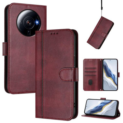Line Splicing Buckle Retro Leather Phone Case, For Xiaomi 13, For Xiaomi 12T / 12T Pro / Redmi K50 Ultra, For Xiaomi 12S Ultra
