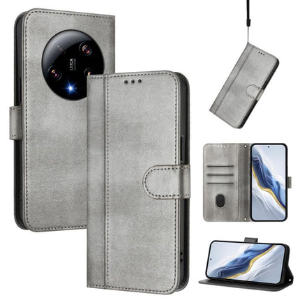 Line Splicing Buckle Retro Leather Phone Case, For Xiaomi 14 5G, For Xiaomi 13T Pro 5G / 13T 5G, For Xiaomi 13 Ultra
