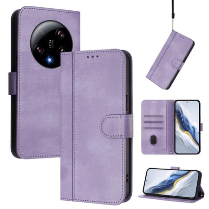 Line Splicing Buckle Retro Leather Phone Case, For Xiaomi 14 5G, For Xiaomi 13T Pro 5G / 13T 5G, For Xiaomi 13 Ultra