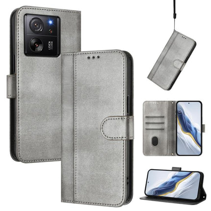 Line Splicing Buckle Retro Leather Phone Case, For Xiaomi 14 5G, For Xiaomi 13T Pro 5G / 13T 5G, For Xiaomi 13 Ultra