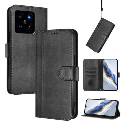 Line Splicing Buckle Retro Leather Phone Case, For Xiaomi 14 5G, For Xiaomi 13T Pro 5G / 13T 5G, For Xiaomi 13 Ultra