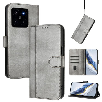 Line Splicing Buckle Retro Leather Phone Case, For Xiaomi 14 5G, For Xiaomi 13T Pro 5G / 13T 5G, For Xiaomi 13 Ultra