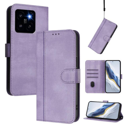 Line Splicing Buckle Retro Leather Phone Case, For Xiaomi Poco X6 Pro 5G, For Xiaomi 14 Ultra 5G, For Xiaomi 14 Pro 5G