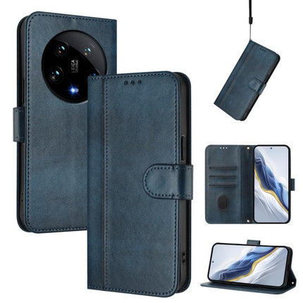 Line Splicing Buckle Retro Leather Phone Case, For Xiaomi Poco X6 Pro 5G, For Xiaomi 14 Ultra 5G, For Xiaomi 14 Pro 5G