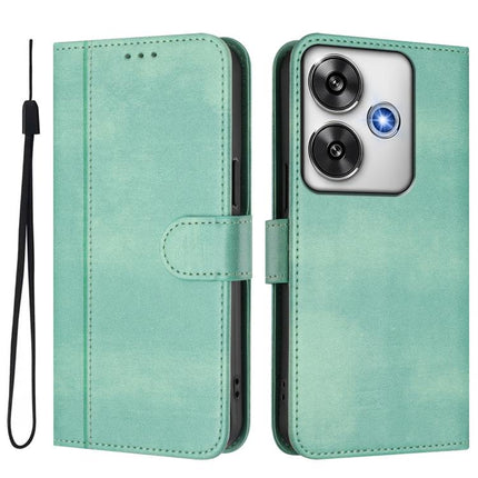 Line Splicing Buckle Retro Leather Phone Case, For Xiaomi Poco F6 5G, For Xiaomi Poco F6 Pro 5G, For Xiaomi Poco X6 Neo 5G