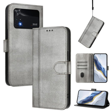 Line Splicing Buckle Retro Leather Phone Case, For Xiaomi Poco C40 / Redmi 10C, For Xiaomi Civi 1S, For Xiaomi Poco M4 Pro 4G