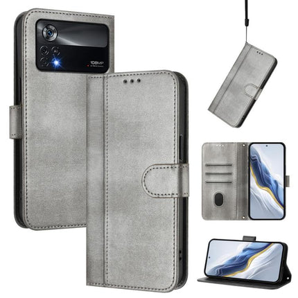 Line Splicing Buckle Retro Leather Phone Case, For Xiaomi Poco X4 Pro 5G, For Xiaomi 11T / 11T Pro, For Xiaomi Poco X3 GT