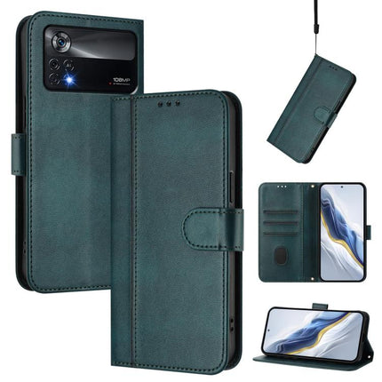 Line Splicing Buckle Retro Leather Phone Case, For Xiaomi Poco X4 Pro 5G, For Xiaomi 11T / 11T Pro, For Xiaomi Poco X3 GT