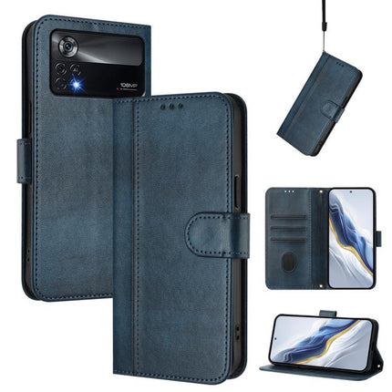 Line Splicing Buckle Retro Leather Phone Case, For Xiaomi Poco X4 Pro 5G, For Xiaomi 11T / 11T Pro, For Xiaomi Poco X3 GT