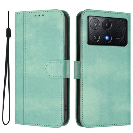 Line Splicing Buckle Retro Leather Phone Case, For Xiaomi Poco X6 Pro 5G, For Xiaomi 14 Ultra 5G, For Xiaomi 14 Pro 5G
