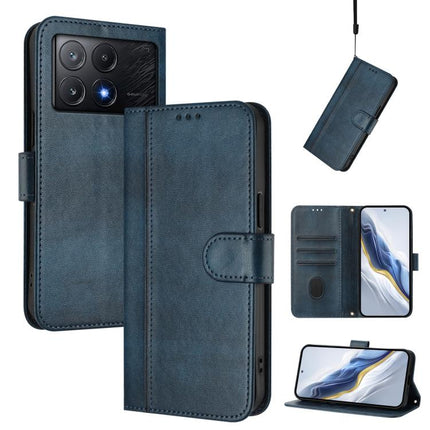 Line Splicing Buckle Retro Leather Phone Case, For Xiaomi Poco X6 Pro 5G, For Xiaomi 14 Ultra 5G, For Xiaomi 14 Pro 5G