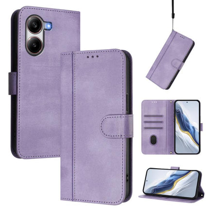 Line Splicing Buckle Retro Leather Phone Case, For Xiaomi Poco X7 Pro 5G, For Xiaomi Poco M7 Pro 5G / Redmi Note 14 5G, For Xiaomi 15 Pro