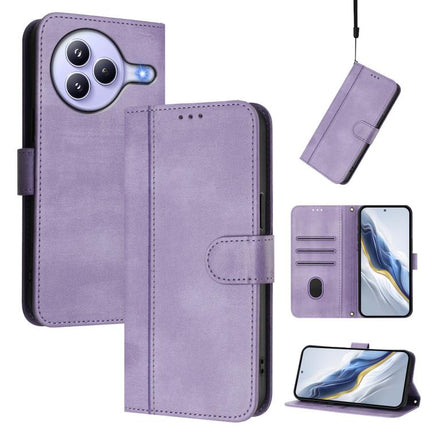 Line Splicing Buckle Retro Leather Phone Case, For Xiaomi Civi 5 Pro 5G, For Xiaomi 15S Pro 5G, For Xiaomi Poco F7 Ultra 5G / Redmi K80 Pro