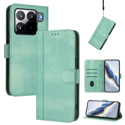 Line Splicing Buckle Retro Leather Phone Case, For Xiaomi Civi 5 Pro 5G, For Xiaomi 15S Pro 5G, For Xiaomi Poco F7 Ultra 5G / Redmi K80 Pro