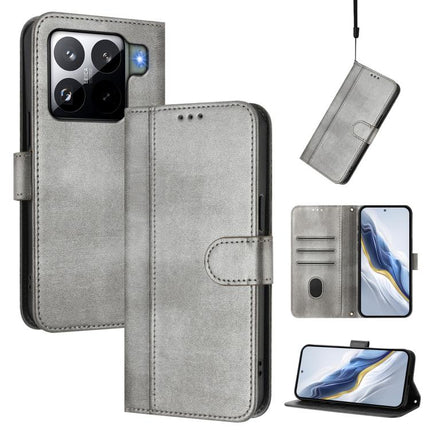 Line Splicing Buckle Retro Leather Phone Case, For Xiaomi Civi 5 Pro 5G, For Xiaomi 15S Pro 5G, For Xiaomi Poco F7 Ultra 5G / Redmi K80 Pro