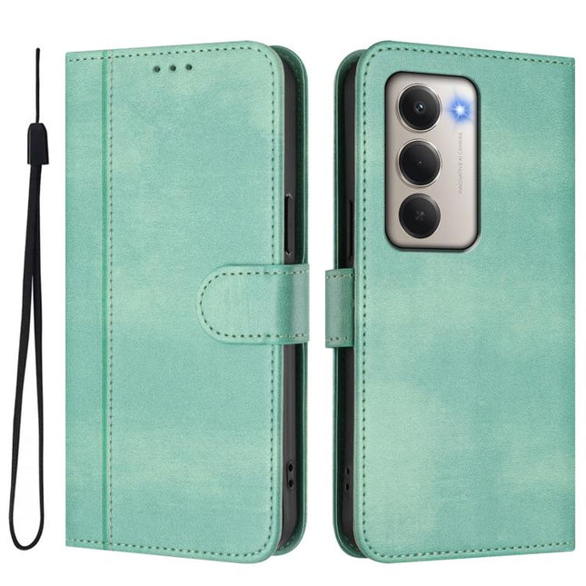 Line Splicing Buckle Retro Leather Phone Case, For Redmi 15 5G / 4G EU 171mm, For Xiaomi 15T Pro 5G, For Xiaomi 15T 5G