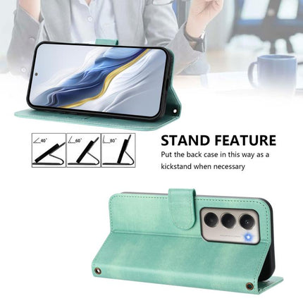 Line Splicing Buckle Retro Leather Phone Case, For Redmi 15 5G / 4G EU 171mm, For Xiaomi 15T Pro 5G, For Xiaomi 15T 5G