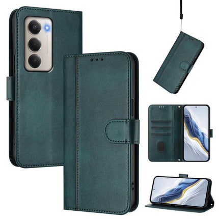 Line Splicing Buckle Retro Leather Phone Case, For Redmi 15 5G / 4G EU 171mm, For Xiaomi 15T Pro 5G, For Xiaomi 15T 5G