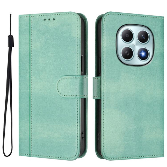 Line Splicing Buckle Retro Leather Phone Case, For Redmi Note 15 5G / 4G 164mm / Poco M8 5G, For Xiaomi Poco M7 4G 169mm, For Redmi 15 5G Global / 15 4G SEA 169.5mm